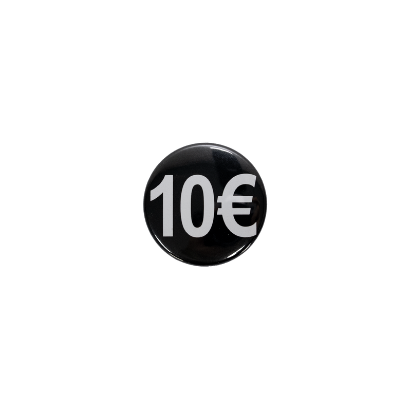 Claude Closky, 10€ badge