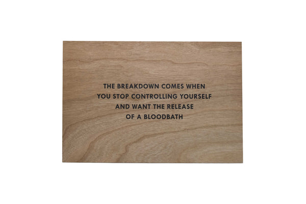 Jenny Holzer - Truisms & Survival wooden postcards