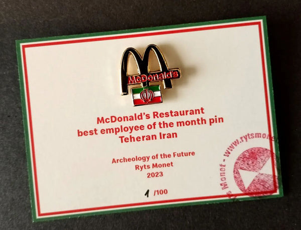 Ryts Monet - "McDonald's Restaurant best employee of the month" pin; Teheran, Iran
