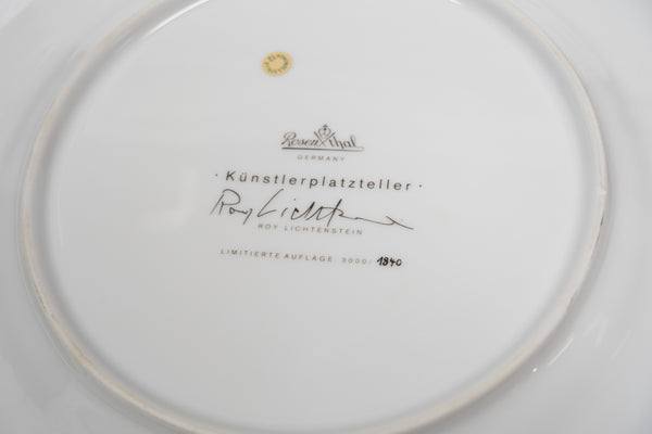 Roy Lichtenstein ceramic plate by Rosenthal